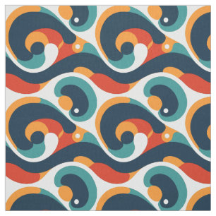 Tecido Groovy Abstrato Moderno Retro