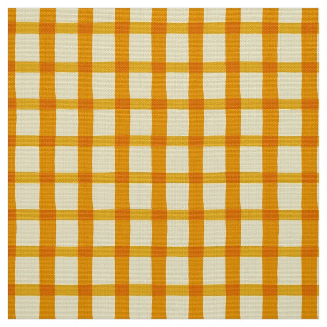 Tecido Guingão amarelo alaranjado do verão (Modelo)