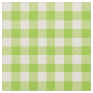 Tecido Guingão branco verde-maçã e antigo