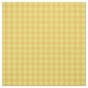 Tecido Guingão da verificação do amarelo alaranjado da