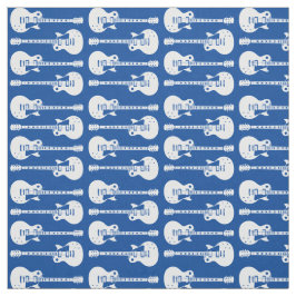 Tecido Guitarras Elétricas em Branco