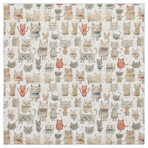 Tecido Gustácis Meowments: Whimsy Cat