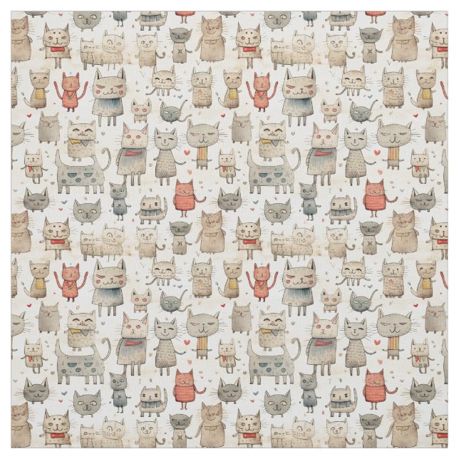 Tecido Gustácis Meowments: Whimsy Cat (Modelo)