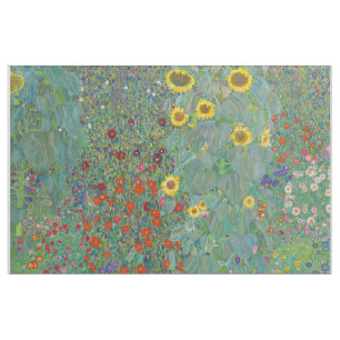 Tecido Gustav Klimt - Jardim do País com Girassóis