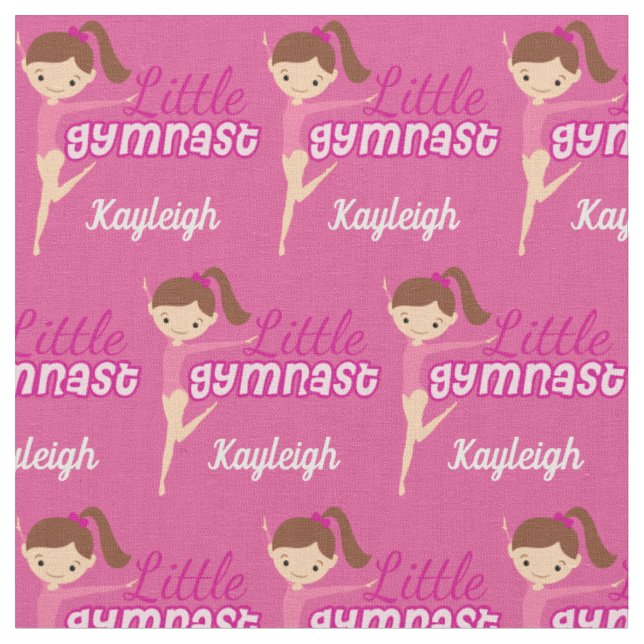 Tecido Gymnasics Personalizada Bonita Rosa (Detalhe)