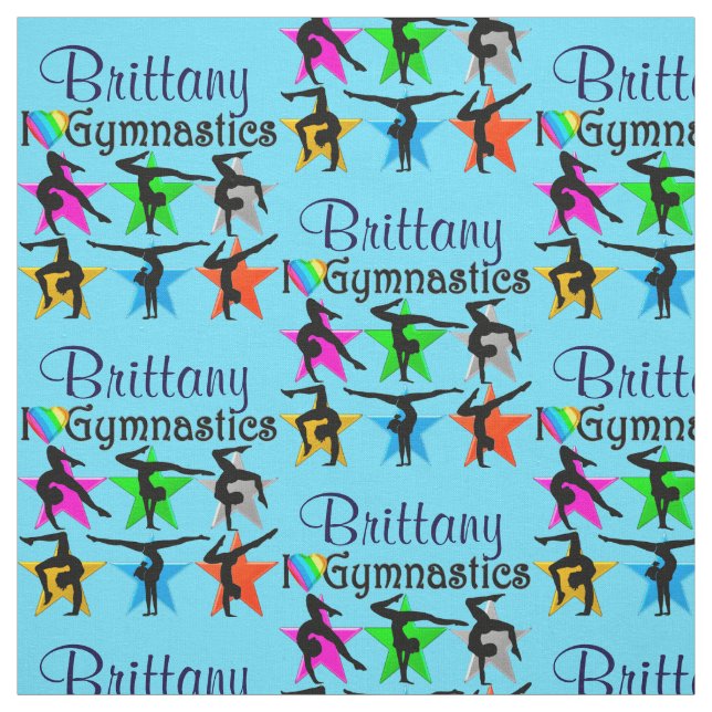 TECIDO GYMNAST PERSONALIZADO AZUL SUPER STAR (Modelo)