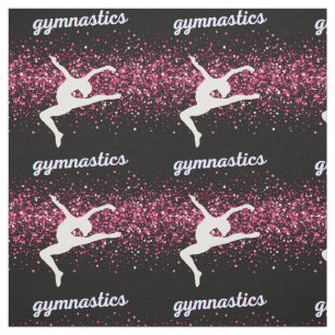 Tecido Gymnastics salta como uma relíquia rosa
