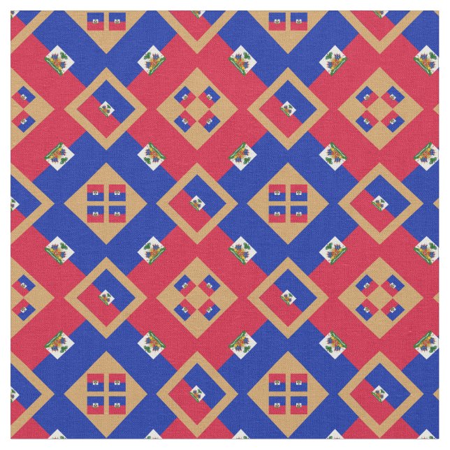Tecido Haitiano Flag & Trendy Haiti GLD (Detalhe)