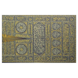 Tecido Haj árabe muçulmano islâmico Kaaba da caligrafi