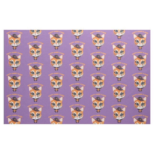 Tecido Halloween Cat (Fat Quarter)