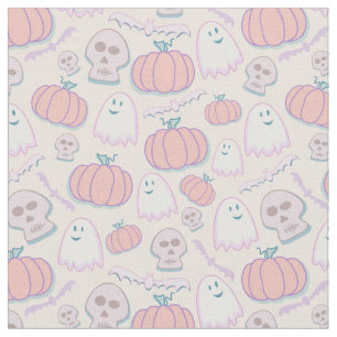 Tecido Halloween em Pastéis 
