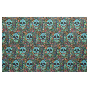 Tecido Halloween Hippie Skull Thunder_Cove