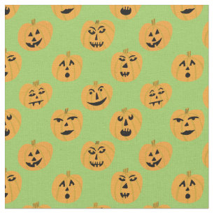 Tecido Halloween Jack-O-Lanterns Pumpkins Patterno