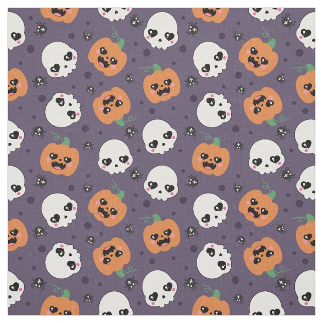 Tecido Halloween Kawaii Pattern (Modelo)