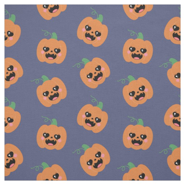 Tecido Halloween Kawaii Pumpkins (Modelo)