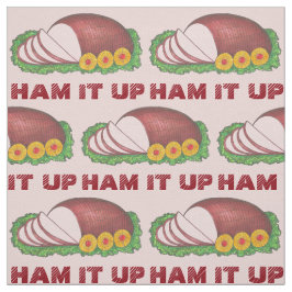 Tecido HAM IT UP Holidy Hams Engraçado Comida Páscoa de N