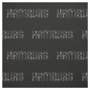 Tecido Hamburgo Alemanha Quarters Word Art Typografia