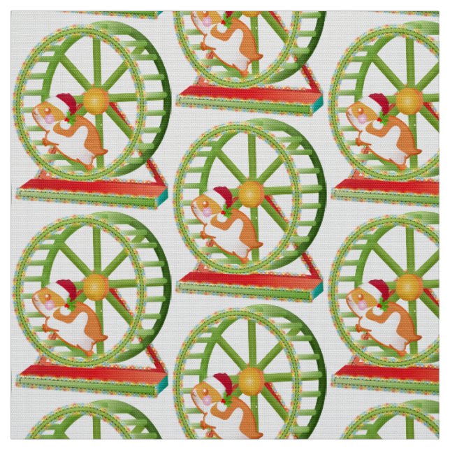 Tecido hamster de papais noeis de natal (Modelo)