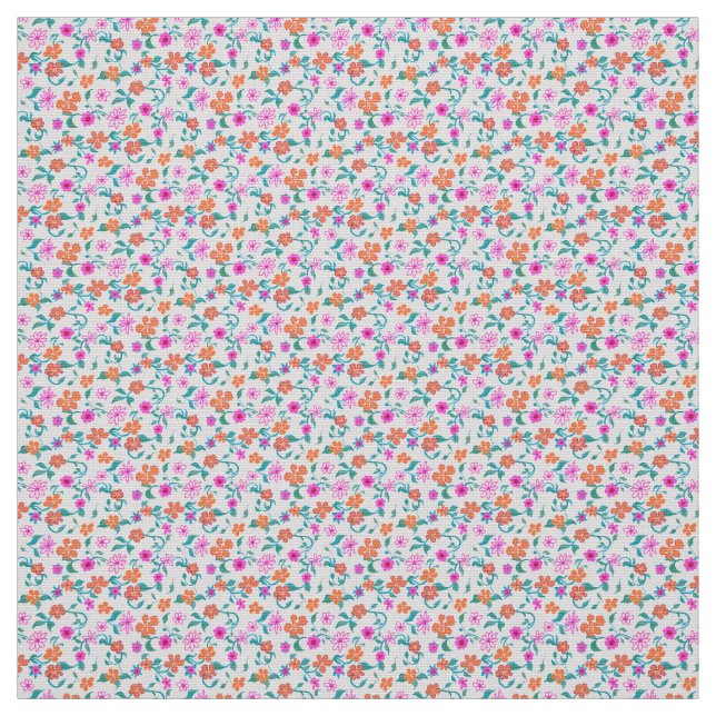 Tecido Hand Drawn Tiny Floral Pattern (Modelo)