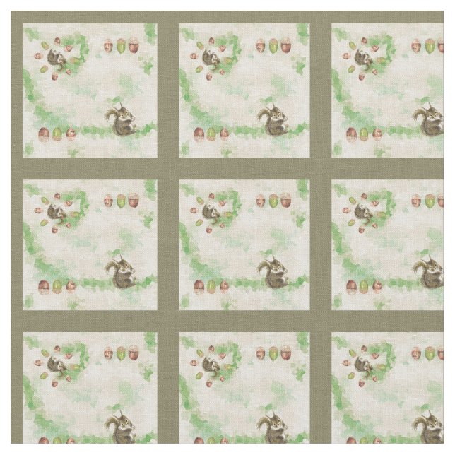 Tecido Happy life of a squirrel (Detalhe)