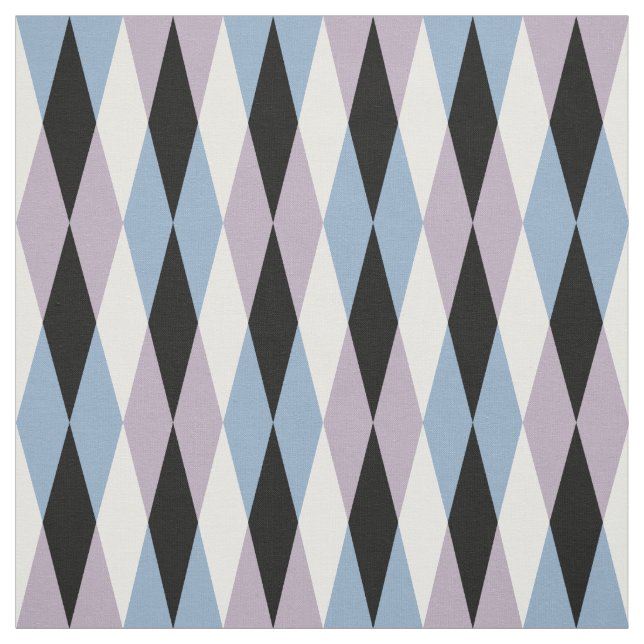 Tecido Harlequin Diamond Patterno - Blue and Dusty Lilac (Modelo)