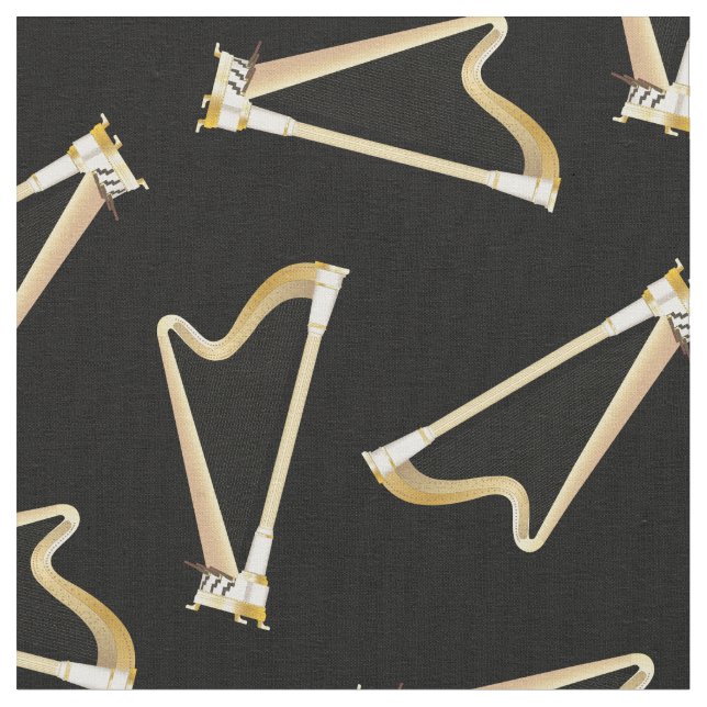 Tecido Harps Music Musical Room Decor (Detalhe)