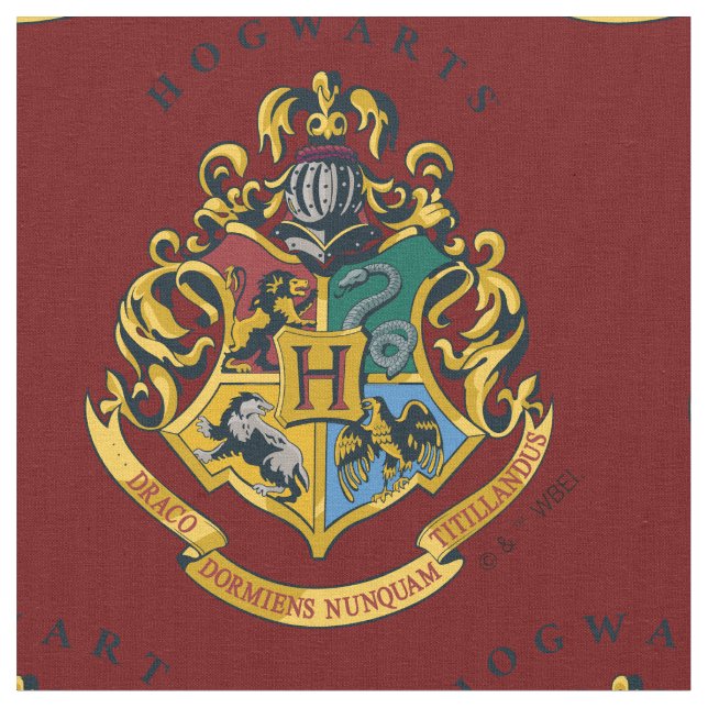 Tecido Harry Potter | Brasão de Hogwarts - Completo (Detalhe)