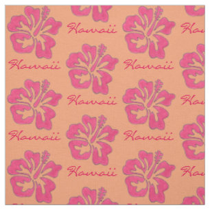 Tecido Hawaii Tropical Rosa Hibiscus Flower Havaiana