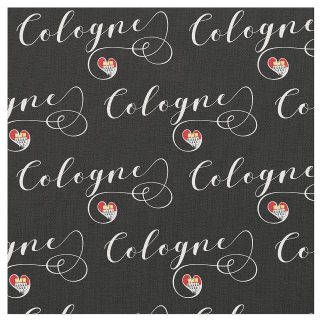 Tecido Heart Cologne Flag, Colônia, Alemanha (Detalhe)