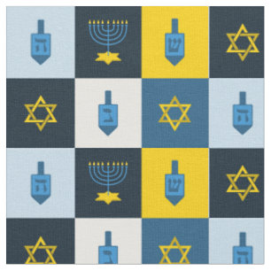 Tecido hebraico hanukkah do colorblock