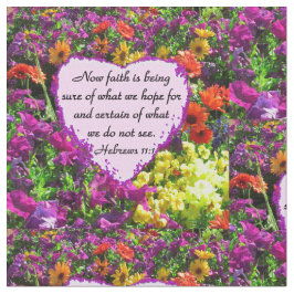 TECIDO HEBREWS 11:1 FLORAL DESIGN