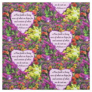TECIDO HEBREWS 11:1 FLORAL DESIGN