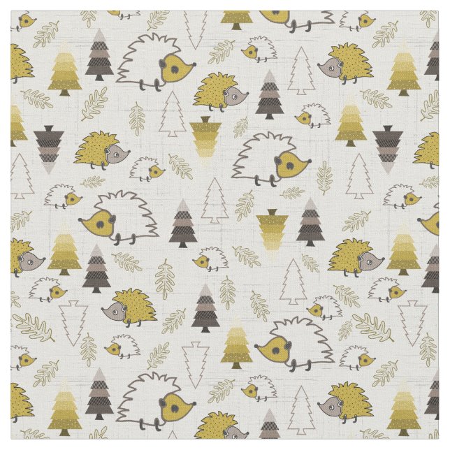 Tecido Hedgehogs Nocturnos Diversão Noite Visão  (Detalhe)