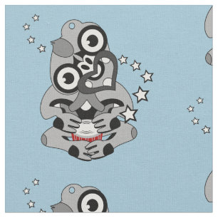 Tecido Hei Tiki Nova Zelândia Drum Maori design