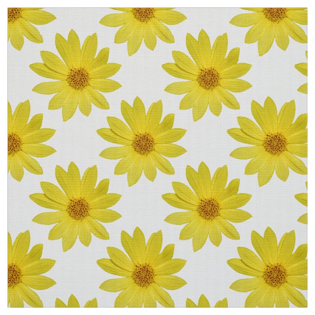 Tecido Helianthus 'Lemon Queen' - Padrão branco (Modelo)