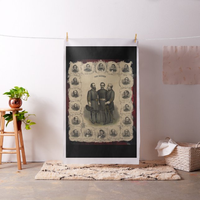 Tecido Heróis da Guerra Civil 🎖️ Generais Confederados ⚔ (In Situ)