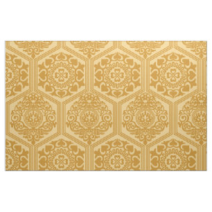 Tecido Hexágonos do Século XI - Dourado Claro