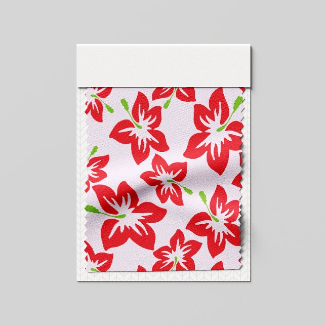 Tecido Hibisco Vermelho, Flores Vermelhas, Padrão de Flor (Criador carregado)