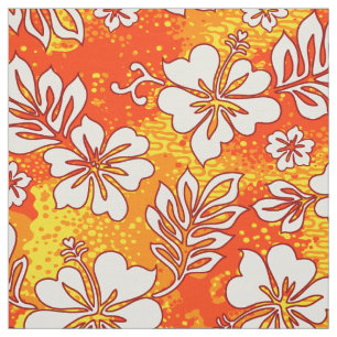 Tecido Hibiscus dado forma de Pua Aloha coração havaian