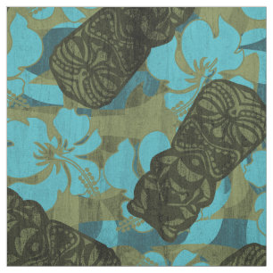Tecido Hibiscus havaiano Tiki do refúgio de Ali'i