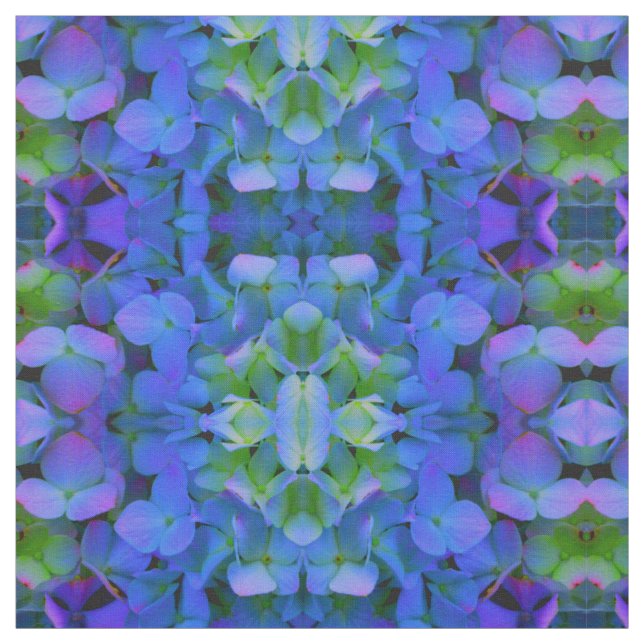 Tecido Hídrangas azuis violeta-Periwinkle - floral românt (Modelo)
