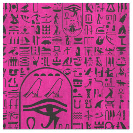 Tecido Hieroglyphics roxos