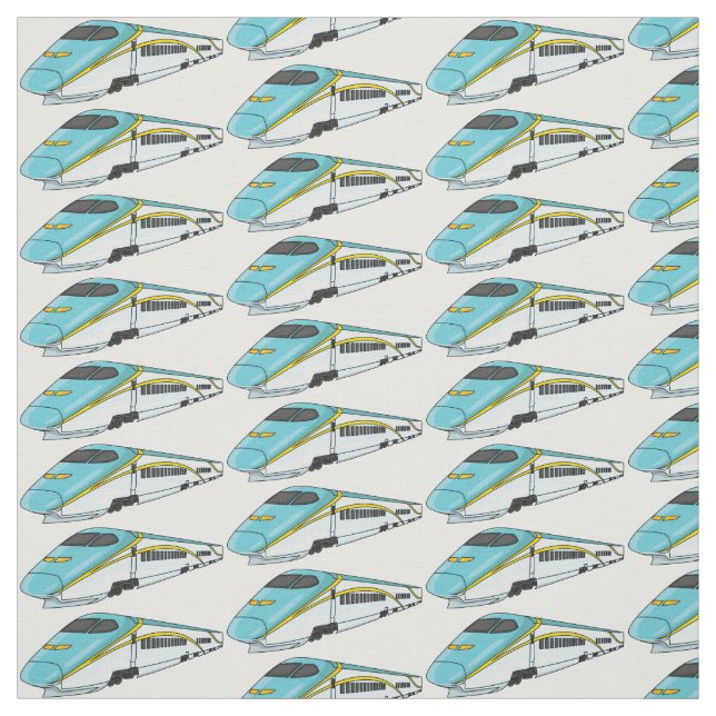 Tecido High speed bullet train cartoon illustration (Modelo)