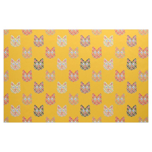 Tecido Hippy Cats of Summer (Fat Quarter)