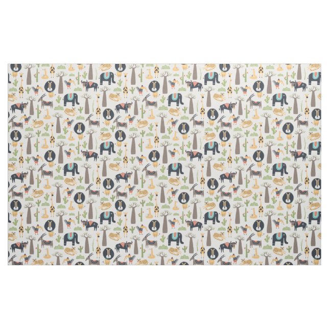 Tecido Hippy Wild African Animal Seimless Pattern (Jarda)