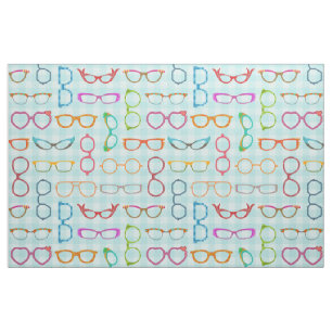 Tecido Hipster moderno retro dos Eyeglasses com guingão