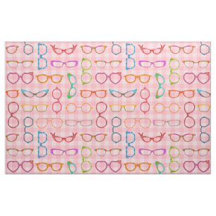 Tecido Hipster moderno retro dos Eyeglasses com guingão