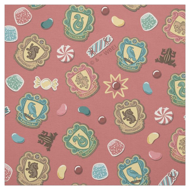 Tecido HOGWARTS™ Casas Padrão de Cookie de Férias (Modelo)