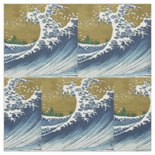 Tecido Hokusai Big Wave Japão Art