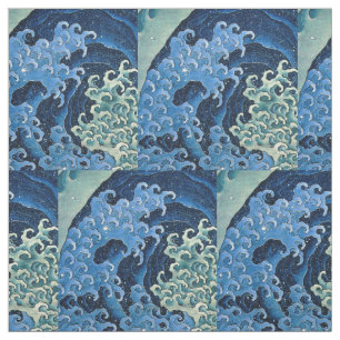 Tecido Hokusai Feminine Wave Vintage Ocean